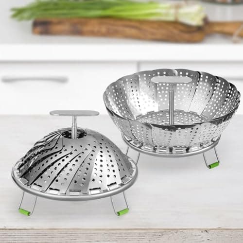 Dampfeinsatz für Topf Edelstahl, Gemüsedampfkorb, Meeresfrüchten Dampfeterminestbar (18-28cm)