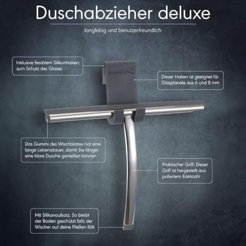 Sealskin Glaswischer Deluxe Duschabzieher - Silikonschutz für glatte Oberflächen
| Sealskin Glaswischer Deluxe Duschabz