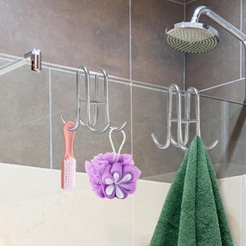 Duschhaken CGBE Glaswand Ohne Bohren Edelstahl Handtuchhalter - Dusche 2 Stück 6-12 mm Rahmenlose Glastür

Duschhaken CG