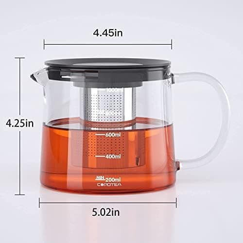 Kaffeekanne Glas-Teekanne 1500 ml mit Kerzenwärmer und Teesieb Geschenkbox