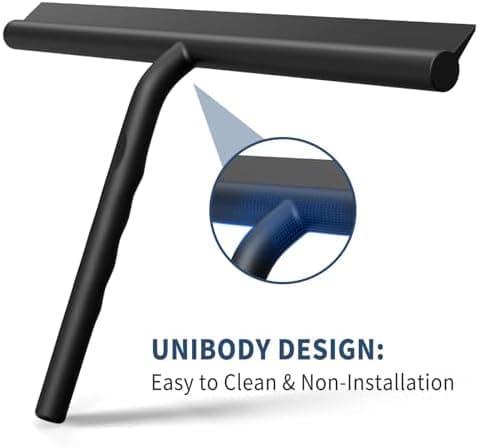 ECOOE Silikon Duschabzieher 33cm Schwarz, für Bad und Badezimmer
| ECOOE Silikonduschabzieher ohne Bohrungen, für Glass