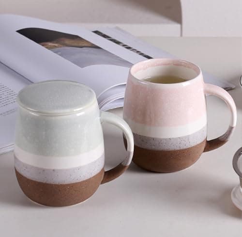 Keramik Teetasse mit Deckel und Sieb, Rosa, Modern für Jedermann, zur Entspannung
| Keramik Teetasse mit Sieb, 400 ml,