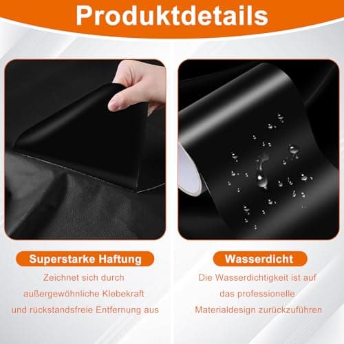 Schwarzes Wasserabweisendes Reparaturset für Zelte, 15x150cm TPU Klebeband, ideal für Pool und Gartenleitungen
| Wasser