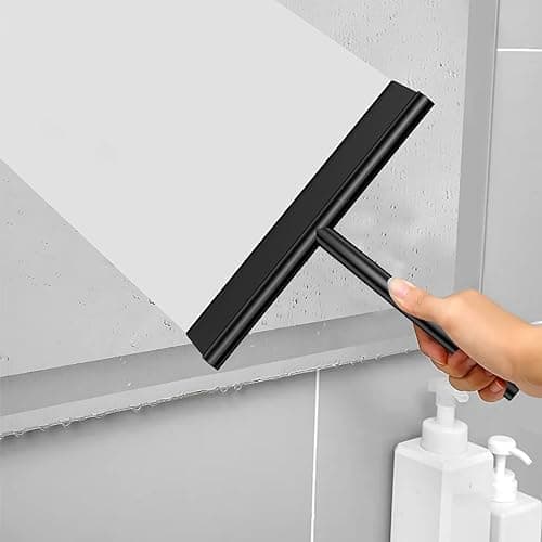 Duschabzieher mit Edelstahlkern, Fensterabzieher Silikon, ohne Bohren, für Glas, Spiegel, Fenster, Fliesen
| Wasseraufh