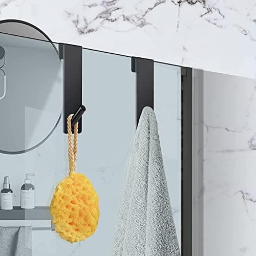 Duschhaken ohne Bohren Edelstahl 2 Stück Handtuchhaken für Bad Tobias Bad Accessoires (17,8cm Schwarz)  
Duschhaken ohne