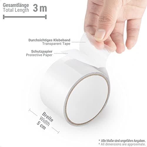 Ecooe Wasserdichtes Klebeband für Zelt und Markise 10M x 8CM Professionell geeignet für Reparaturen und Flicken