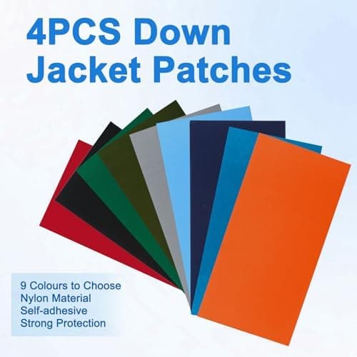 45 Stück Daunenjacke Selbstklebend Reparatur Klebeband für Jacken und Zelte
| Daunenjacke Flicken Reparatur Klebeband S