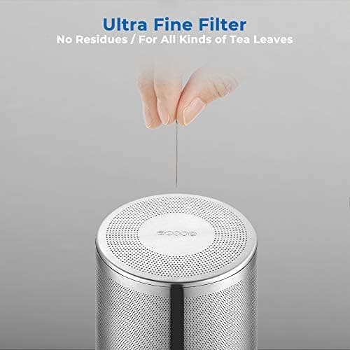 Ecooe Original 1500ml Bronzeschiefer Glass Tea Kettle Borosilicate Glass Tea Infuser with Removable 18/8 Stainless Steel