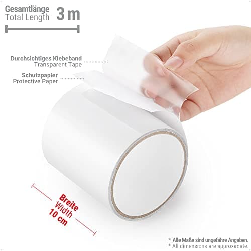 Ecooe Planen Reparatur Set für PVC-beschittene MarkisenSonnenschirmPavillonPartyzelt professionell Wasserdicht 10M x 10C