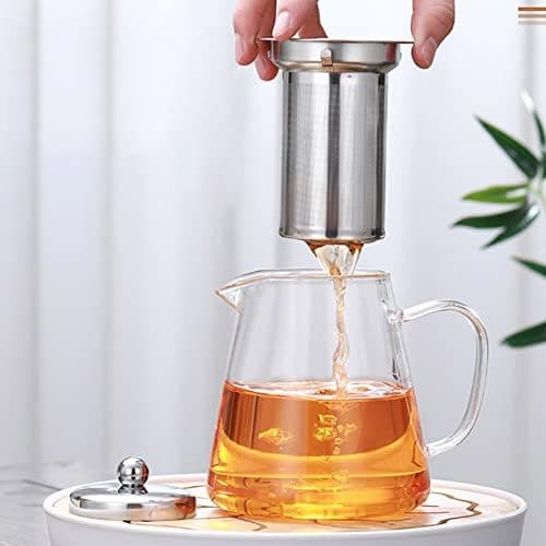 YUEMING Mikrowellenkanne mit Teesieb ideal für losen Teebereitung für Teetücher und mehr Fischer Hält 3-4 Becher Perfect