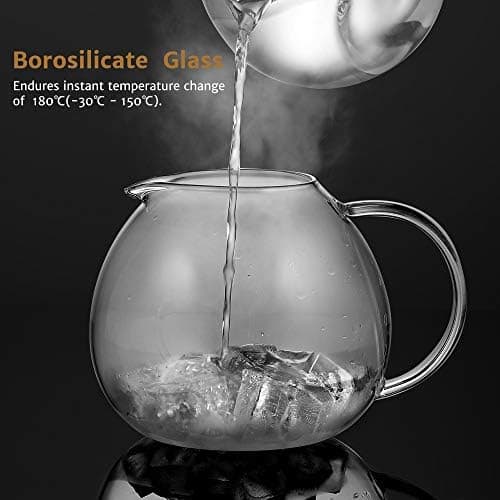Glastal Bronze Teekanne 1500ml Edelstahl Teewärmer für Teebegeisterteuled
Glastal 1500ml Bronze Teekanne mit Stövchen fü