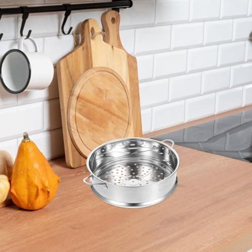 Homoyoyo Dampfgarer - Edelstahl, Doppelgriffe, Stapelbar - Ideal für Küche und Restaurant - Gemüse, Knödel, Brötchen