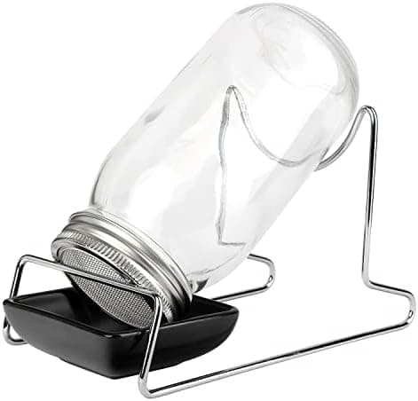 Schramm® Keimglas für Sprossen mit Gestell - Sprossenglas Keimgerät Set, 2 Ersatzgläser ohne Deckel, 750 ml, Keimglas-Er