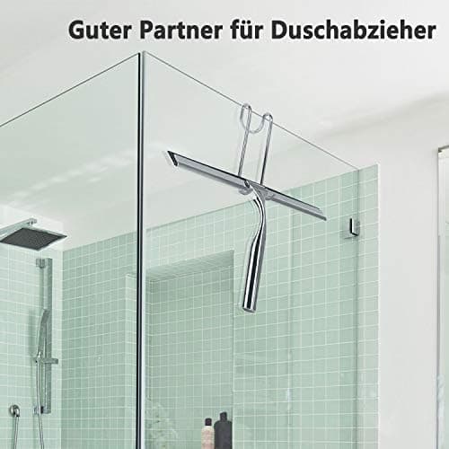 Love-KANKEI Duschhaken 2er Set Schwangerschaft Dusche Ohne Bohren Halterung für Duschabzieher Handtücher