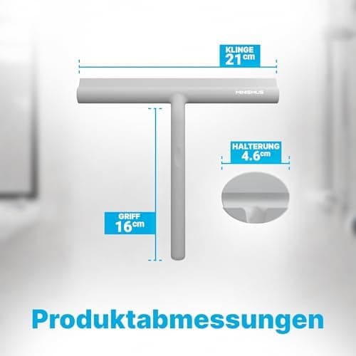 MINISMUS Silikon Duschabzieher – Selbstklebend, Glasabzieher für Duschemöbel, Badewasserabsorber – Magnet-Halterung, Ohn