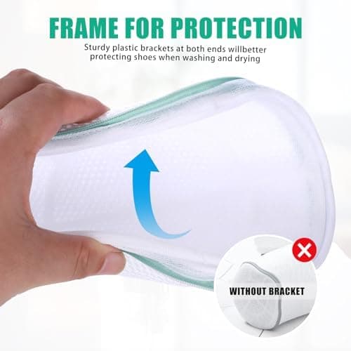 Kimmama Waschbeutel Schuhe 125 g/m² Mesh Langlebiger und wiederverwertbarer Waschbeutel Reiseorganisation (7"×15")  
Kim