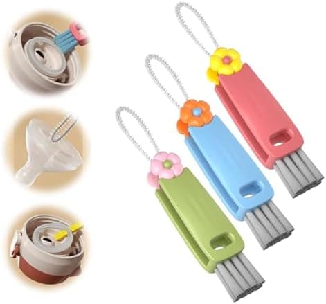 Multifunktionaler 3-in-1-Becherdeckel-Reinigungsbürste für Wasserflaschen-Gewaser-Pflege (Grün)  
Mehrfunktionaler Reini