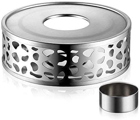 Ecoe Stövchen Teewärmer Kaffeewärmer 320ML Edelstahl mit Teelichtofen und Teelichthalter für Tee und Kaffee