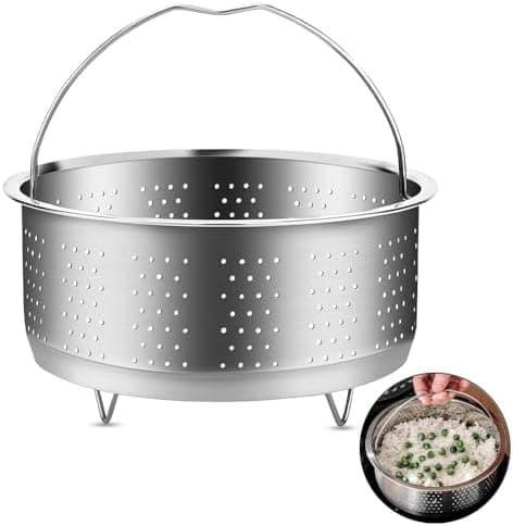 Dampfgarer Einsatz Edelstahl 304 für Töpfe - Dünstet dein Gemüse und Früchte schnell und lecker, 22 cm