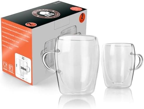 BigDean Doppelwandige Latte Macchiato Gläser 300 ml Geschenkverpackung
| BigDean Teetassen und Kaffeegläser 300 ml dopp