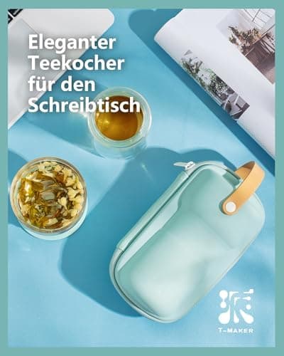 ZENS Modern Teekanne Glas mit Sieb für Teeliebhaber in Portable Tea Maker mit Isolierbecher