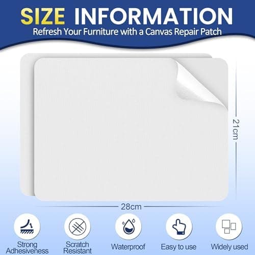 Selbstklebender Textilkleber 10x200cm, Wasserdicht Repair Patch, Zelt Stoffspar Patch für Sofa RV Markisen Stühle