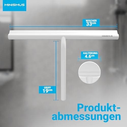 MINISMUS Silikon Duschabzieher – Selbstklebend, Glasabzieher für Duschemöbel, Badewasserabsorber – Magnet-Halterung, Ohn