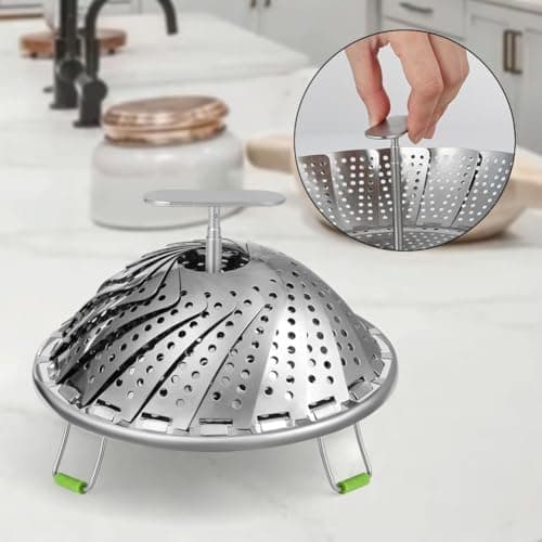 Dampfeinsatz für Topf Edelstahl, Gemüsedampfkorb, Meeresfrüchten Dampfeterminestbar (18-28cm)