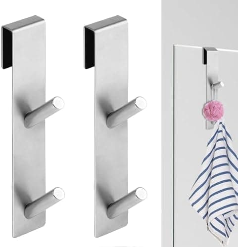 Handtuchhalter Duschwand 2 Stück Silber Haken für glas Geeigneter fürVarious Gebrauchssituationen Handtücher Pyjama Schw