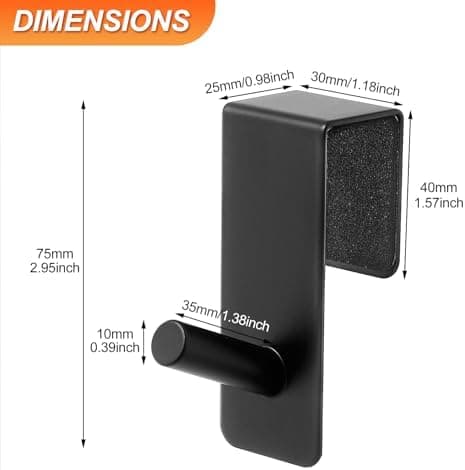 ARTOYS Silber Duschhaken ohne Bohren – 4 Stück für Badezimmerglas 8mm, Kleiderhaken, Duschbad