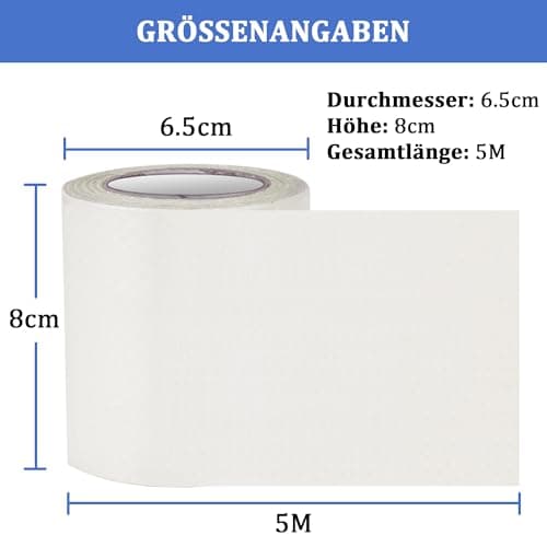 PE Planenband, Reparaturklebeband für Gewebeplanen, für LKW-Abdeckplanen, Markisen und Zelte, weiß, 5M * 8CM