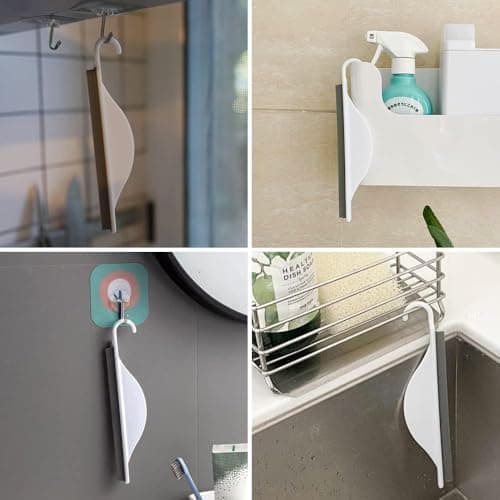 2 Stück Silikon Abzieher für Dusche und Fenster - Glasabdeckungen mit Hochhalten und Einfachentfernung | 10 Stück / Set