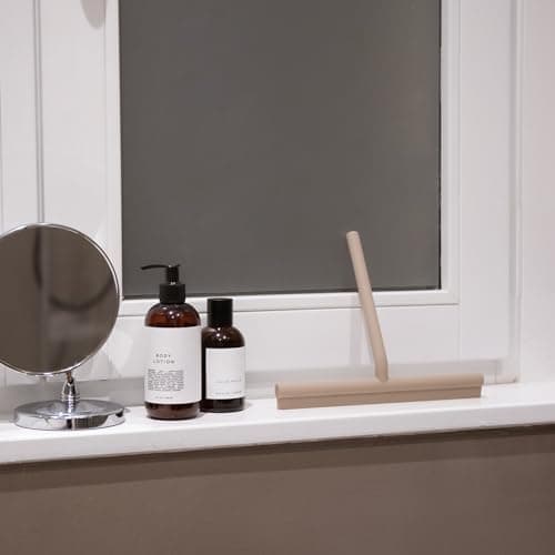 Silikon Duschabzieher ohne Bohren für Duschkabinenabzieher - Extra breiter Abzieher & Wischer - 24 cm Lippe