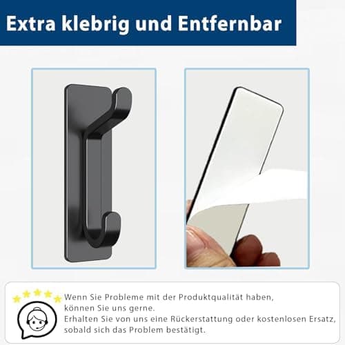 Pickpiff Klebehaken Ultra Stark, Hält Bis Zu 6kg, Nichtrostend, Weiss, 6 Pack