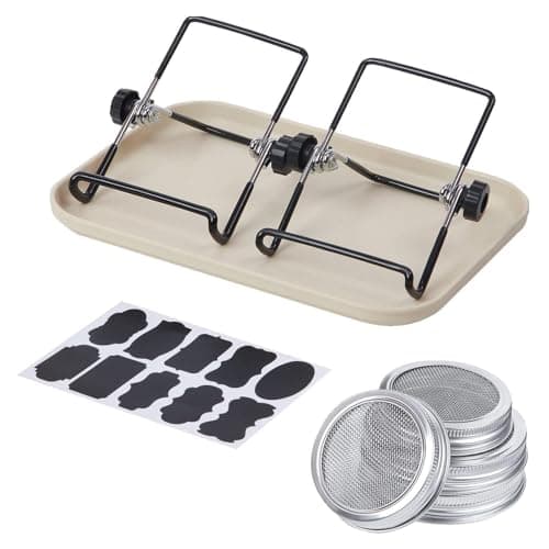 Sprossenglas Keimglas 2er Set - Anzuchtset Für Köstliche Frische Sojasprossen und Micro-Greens mit 1 Wasserschale und 2