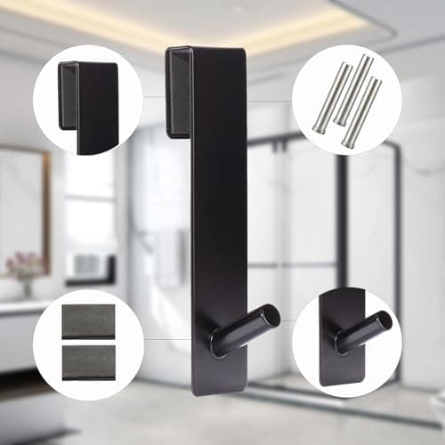 Haken Duschwand Edelstahl ohne Bohren für Handtücher Dusche (1|3 cm)