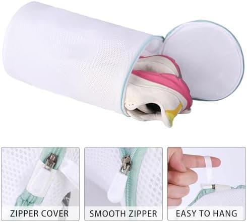 Kimmama Waschbeutel Schuhe 125 g/m² Mesh Langlebiger und wiederverwertbarer Waschbeutel Reiseorganisation (7"×15")  
Kim