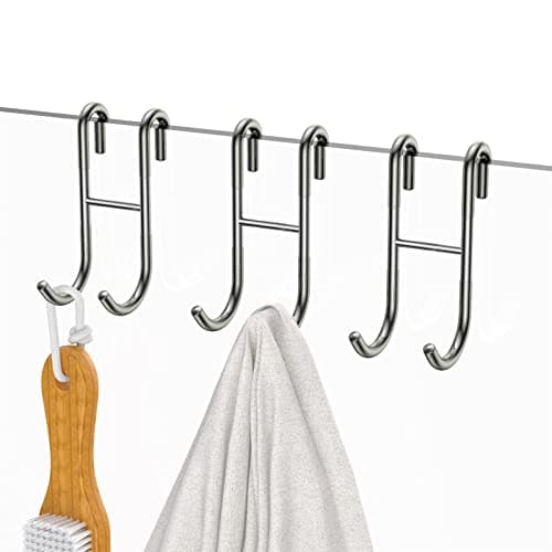 Duschhaken Silber 3 Stück für Glasscheibe ≤ 10mm & 30mm Badezimmerschleuse Halterung