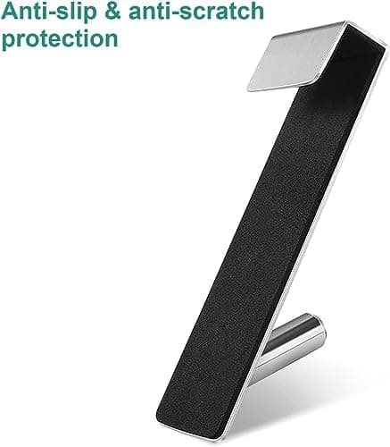 ARTOYS Silber Duschhaken ohne Bohren – 4 Stück für Badezimmerglas 8mm, Kleiderhaken, Duschbad