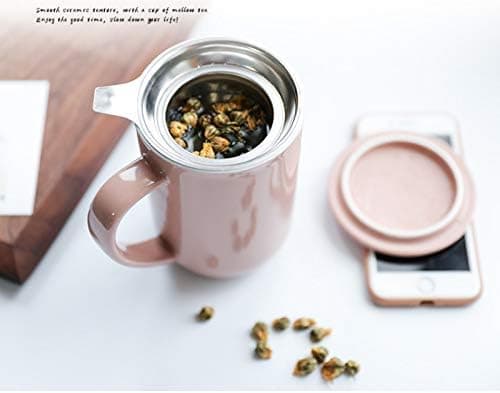Viva Scandinavia Teetasse Glas Doppelwandig für Thermoglas und Tee-Verfeinerung, mit Edelstahl-Sieb und Bambus-Holz-Deck