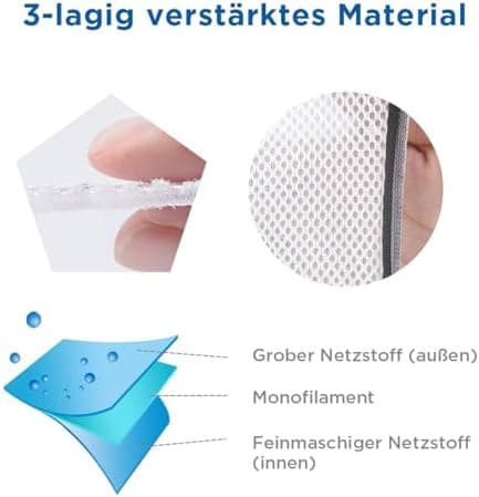 ECOOE 2 Stück Wäschenetz für Schuhe und Sneaker - Schutz vor Stichen, ideal für Waschmaschine und Reise
| ECOOE 2 Stück