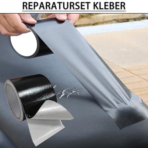 Reparaturset Schwarz für Zelt und Markise - Kleber zur Reparatur von Plane & Schutzplanen (5cm*10m)  
Klebeband Schwarz