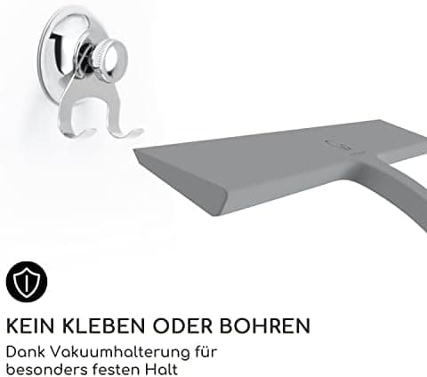 Gütewerk Hygienischer Silikon-Abzieher für Badezimmer, Duschwand & Fenster, 23cm mit Halterung
| Gütewerk Duschabzieher