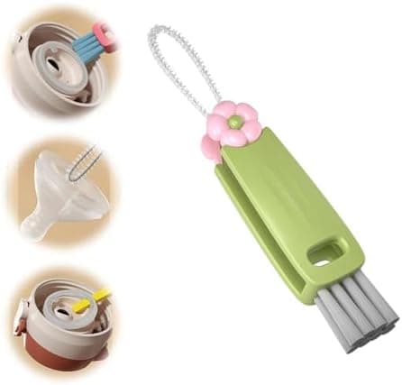 Multifunktionaler 3-in-1-Becherdeckel-Reinigungsbürste für Wasserflaschen-Gewaser-Pflege (Grün)  
Mehrfunktionaler Reini