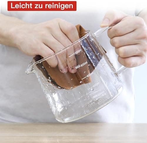 Kaffeekanne Glas-Teekanne 1500 ml mit Kerzenwärmer und Teesieb Geschenkbox