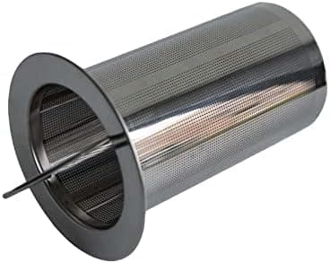 Glasteekanne 1L handgefertigt, hitzebeständig, für 4-8 Tassen, borosilikatetes Glas, herausnehmbares Edelstahl-Sieb