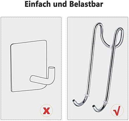 Love-KANKEI Duschhaken 2er Set Schwangerschaft Dusche Ohne Bohren Halterung für Duschabzieher Handtücher
