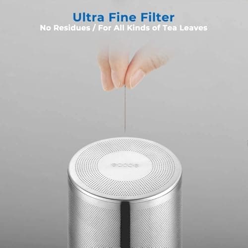 Ecooe Original 1500ml Bronzeschiefer Glass Tea Kettle Borosilicate Glass Tea Infuser with Removable 18/8 Stainless Steel