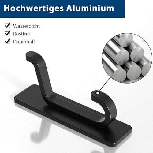 Pickpiff Klebehaken Ultra Stark, Hält Bis Zu 6kg, Nichtrostend, Weiss, 6 Pack