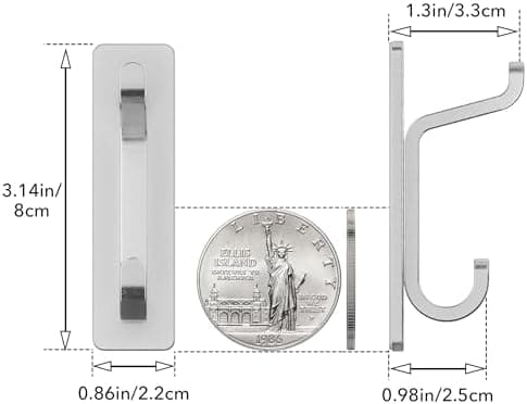 Pickpiff Klebehaken Ultra Stark, Hält Bis Zu 6kg, Nichtrostend, Weiss, 6 Pack